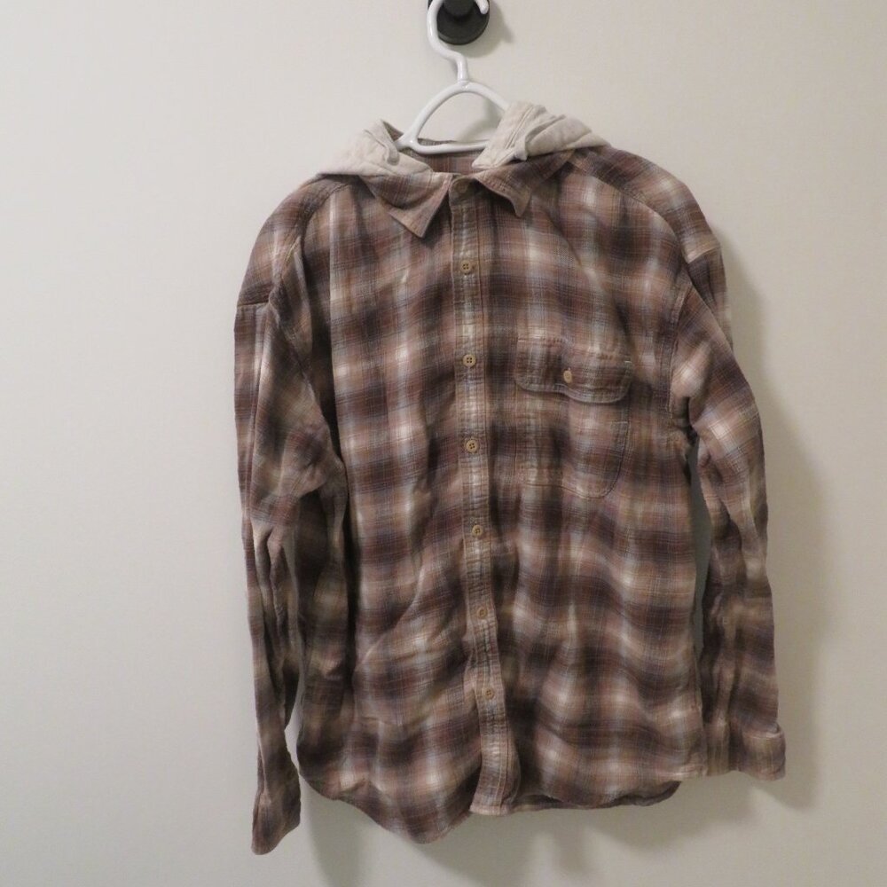 American Eagle Hooded Flannel Shirt. Size XL. Super Soft.